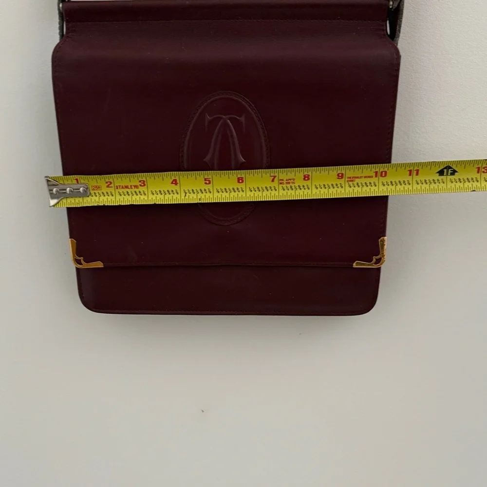 Cartier Deep Burgundy Crossbody Bag - Great shape. True Classic. - Picture 4 of 9